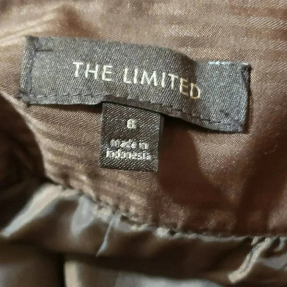 The Limited 6 rust/brown/black plaid lined skirt - Picture 6 of 8